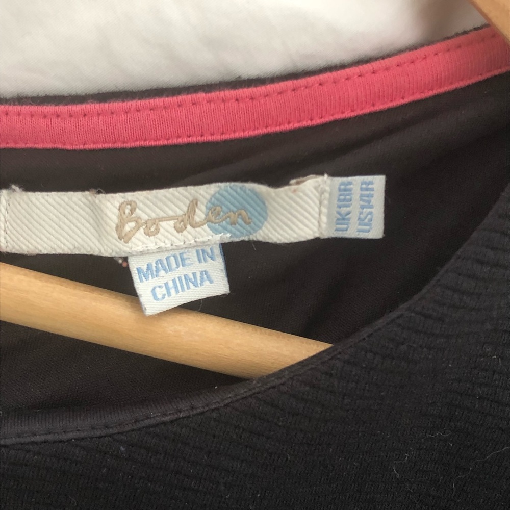 Photos don’t do justice. Black Boden work dress